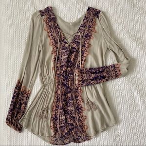 Free People Tunic Tassel Shirt